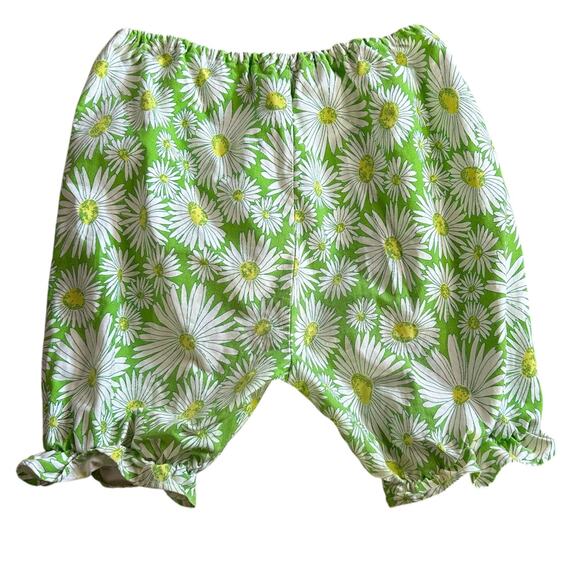 Vintage 70s Floral Bloomer Shorts Sz XS Elastic Waist Cottage Boho Ruffle Girly - Picture 4 of 4
